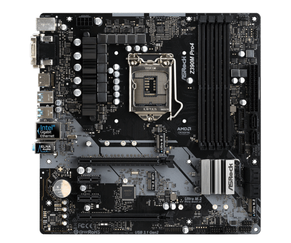 Asrock Z390 Pro4 /8th & 9th/1151/4300mhz+ Ram Support/7.1 Support
