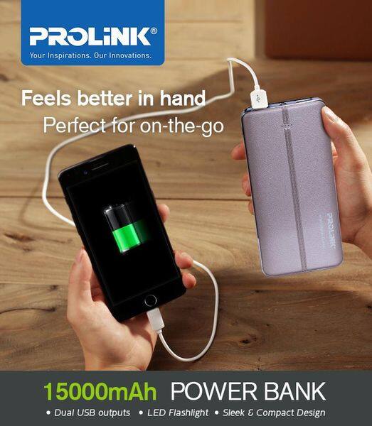 Prolink Ppb1501 Power Bank 15000mah With 1yr.warranty