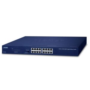 box_GSW-1601v9 Planet Gsw-1600hp19" 16-port 10/100/1000 Unmanaged Gigabit Ethernet 8