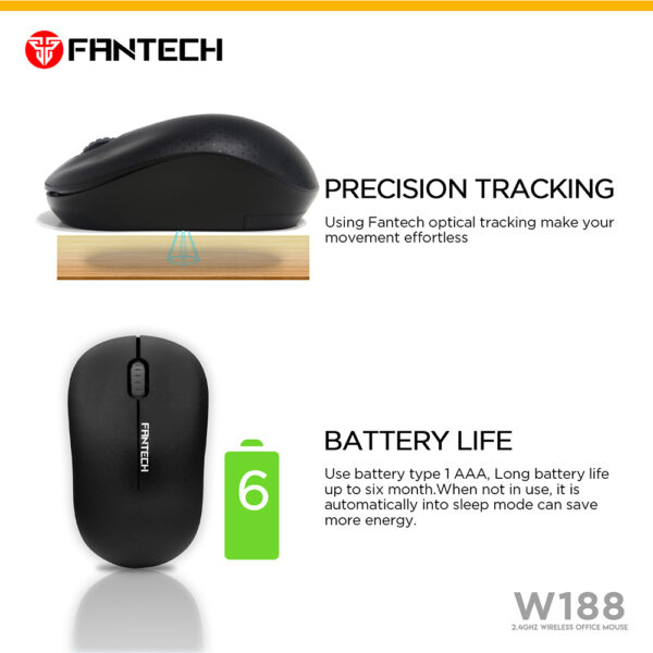 Fantech W188 Wireless Mouse- 1yr.warranty