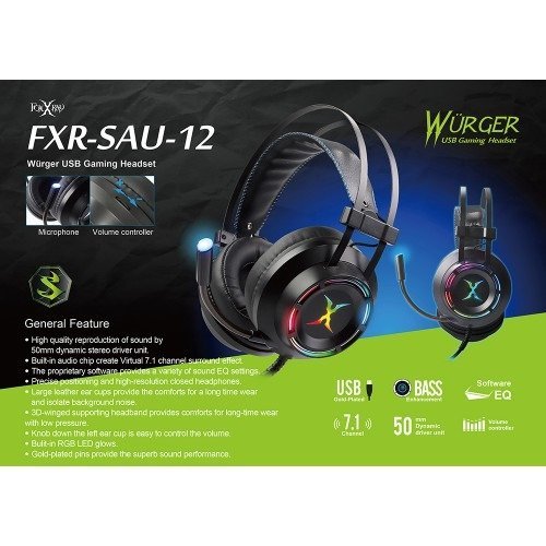 Foxray Fxr-sau-12 Wrger Usb Gaming Headset