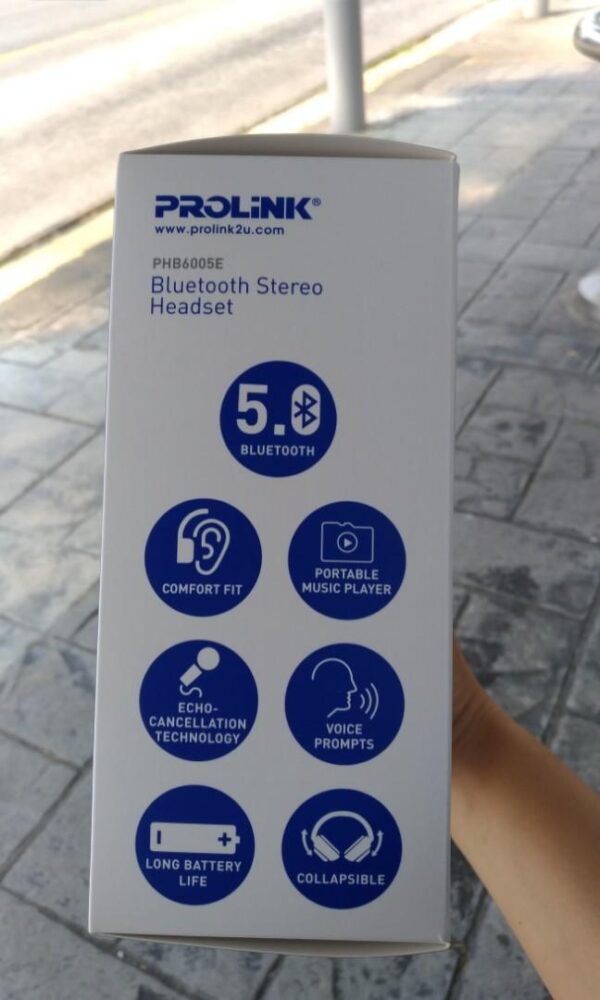 Prolink Phb6005e Bluetooth Headset-1 Yr.warranty
