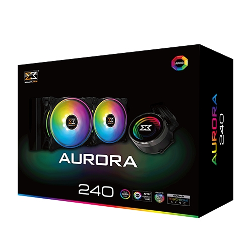Xigmatech Aurora 240 (aio Liquid Cooler, Aura Illuminated , 2x120mm
