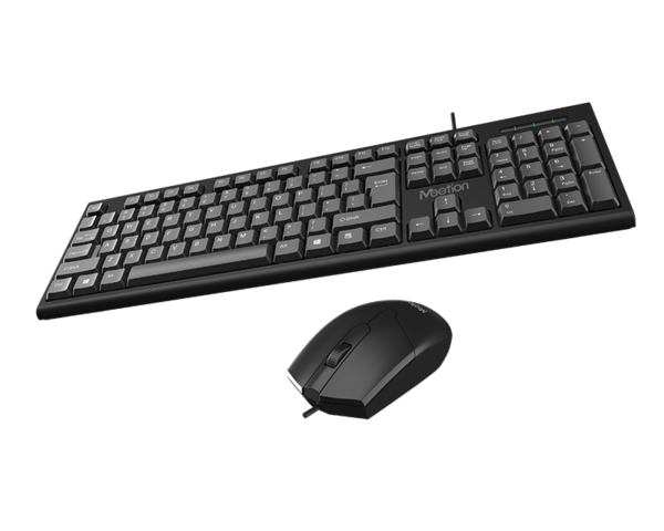 16335887633035 Meetion Pc Computer Keyboard And Mouse C100 For Mac Windows Linux Os