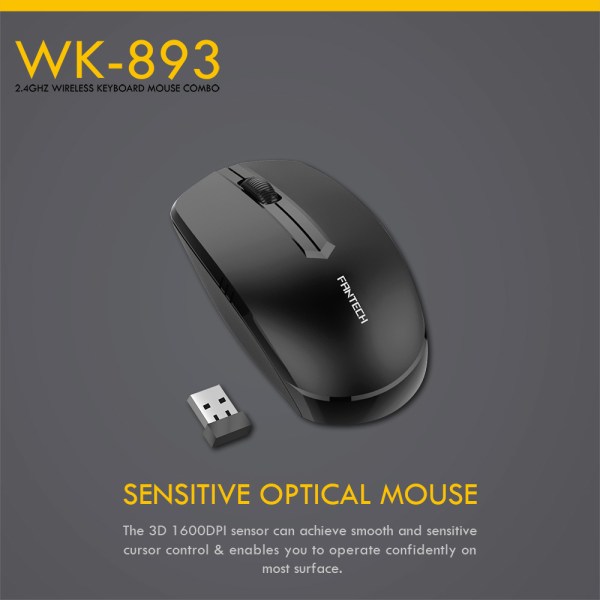 Fantech Wk-893 Wireless Keyboard Mouse Combo