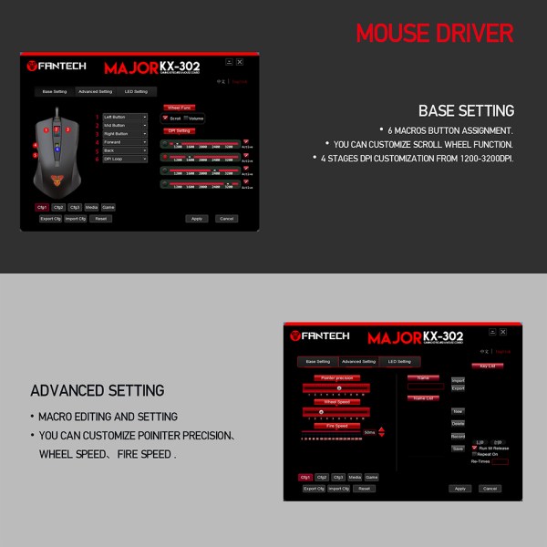 5ef20fdd Fantech Kx-302 Major Gaming Keyboard And Mouse Combo