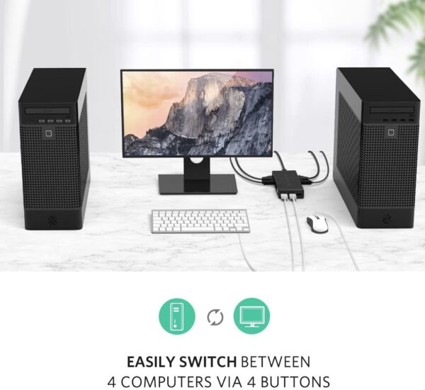 61+7bDXC30L._AC_SL1001_ Ugreen 30346- 4 In 1 Out Usb 2.0 Sharing Switch Xp/7/8/10/vista,mac Os