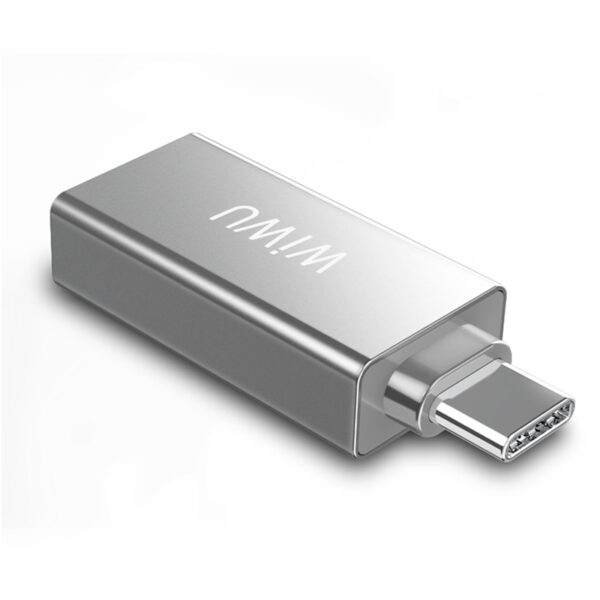 Wiwu T02 Type-c To Dual Usb Adapter Usb 3.0*1 + Usb 2.0*1, Zinc Alloy