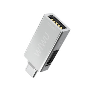 Wiwu T02 Type-c To Dual Usb Adapter Usb 3.0*1 + Usb 2.0*1, Zinc Alloy