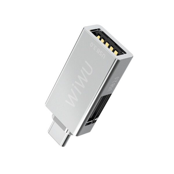 Wiwu T02 Type-c To Dual Usb Adapter Usb 3.0*1 + Usb 2.0*1, Zinc Alloy