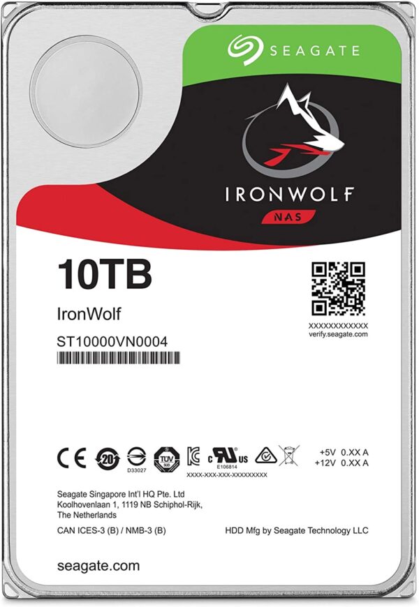 Seagate Ironwolf (for Server/ Nas Hardisk) Model No.st10000vn004 10tb