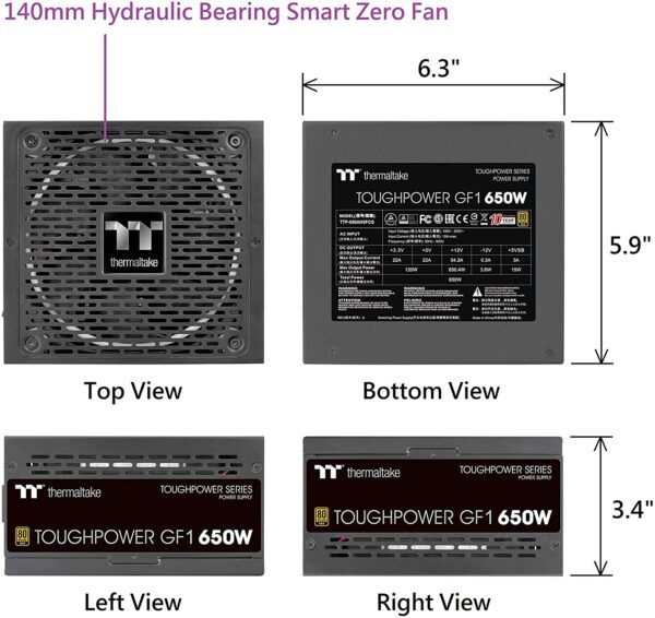Thermaltake Toughpower Tf1 1550watt 80+titanium With 1yr Full Wrnty.