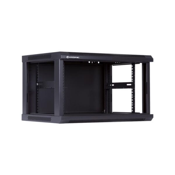 Linkbasic Wce04-645-baa 4 U Wall Rack(rear Door, Smoky Gray Glass Door