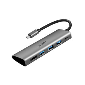 Wiwu Alpha 440 Aluminum Alloy Data Transfer Usb Type C Hub With 4 Usb