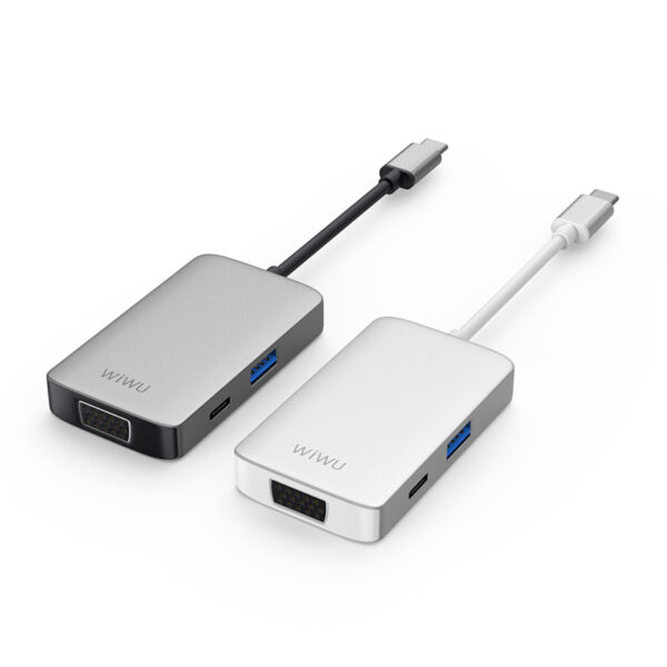 Wiwu Alpha 513hvp 5in1 Usb C To 4k Hdmi, Typec, 3.5mm Jack