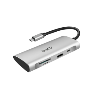 Wiwu Usb C Hub Alpha 731hp Usb3.0*3, Sd*1, Tf*1, Hd*1, Type-c*1