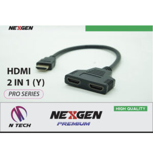 hdmi-y-splitter-nexgen Nexgen 1 In 2out (y) Hdmi Splitter 0.25 Meter Pro Series