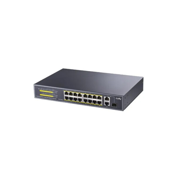 Cudy FS1018PS1 16-Port 10/100M PoE+ Switch with 2GbE and 1 SFP Port