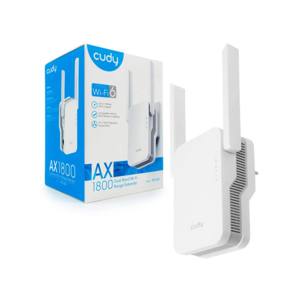 Cudy RE1800 AX1800 Dual Band Wi-Fi 6 Mesh Range Extender