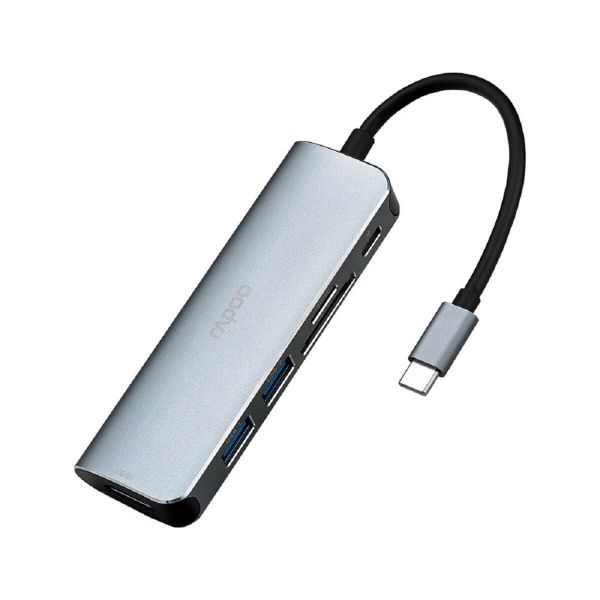 Rapoo XD120 Type-C Hub - 6-in-1 Multi-function Adapter/USB Dongle