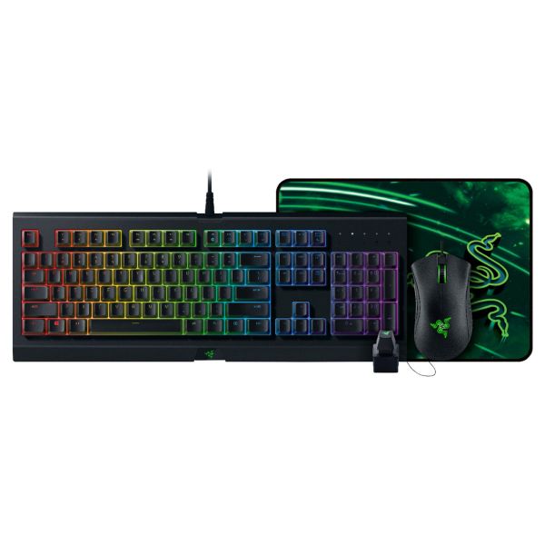 g6043 Razer Essential Wired Gaming Bundle - Gaming Mouse, Gaming RGB keyboard, Mousepad