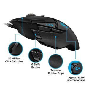 Logitech G502 Hero Optical 16000dpi Wired USB Gaming Mouse