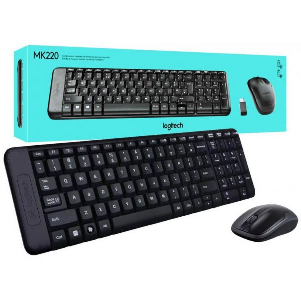 LOGITECH MK220 WIRELESS KEYBOARD AND MOUSE COMBO SET