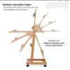 Studio Easel5 Artist Easel /Multifunctional Heavy Duty Wooden Studio Easel - Holds Canvas Upto 7.5 Feet | Studio Easel For Artists