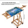 Studio easel1 Artist Easel /Multifunctional Heavy Duty Wooden Studio Easel - Holds Canvas Upto 7.5 Feet | Studio Easel For Artists