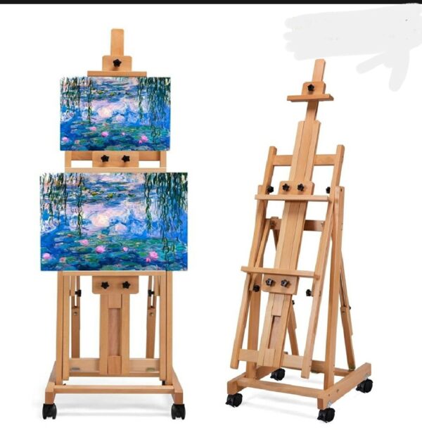 studio easel Artist Easel /Multifunctional Heavy Duty Wooden Studio Easel - Holds Canvas Upto 7.5 Feet | Studio Easel For Artists