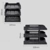 File Tray /Delli 9217ES 3-Compartment File Rack for Office Files/Letter/Document/ Desk Organizer /File Tray File Rack - Black- 1 pcs