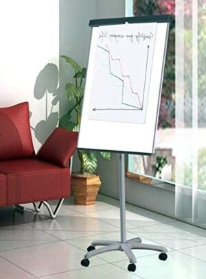 Mobile flipchart easel Flipchart Board/ Comix Mobile Flipchart Easel BM9866 Wheeled Flipchart Easel Cum Magnetic White Board