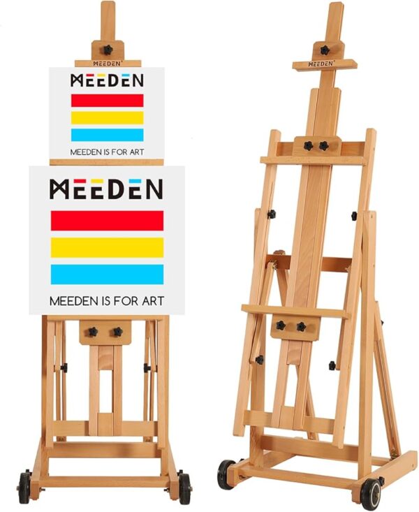 art1 Artist Easel /Multifunctional Heavy Duty Wooden Studio Easel - Holds Canvas Upto 7.5 Feet | Studio Easel For Artists