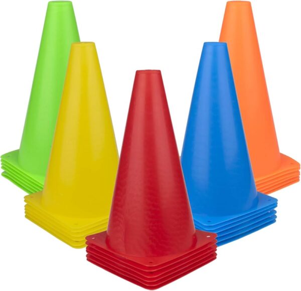 Marking Cones Football Cones 9" Set of 6 | Sturdy PU Material / Football Cone For Agility Training