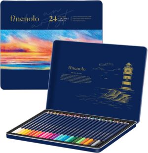 wa Water Based Pencil Colour /Finenolo 24 Colour Water Soluble Pencil Colour