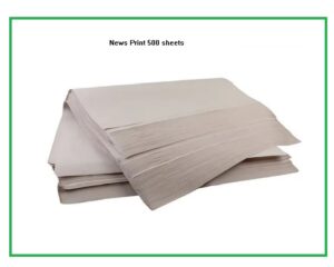 news print paper Newsprint Paper Sheet, For Presentation, Craft work, Newspaper, 45 Gsm ( A ream of 500 sheets) A2 Size (18/24 Inch)