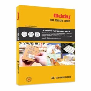 oddy Oddy Label Sticker, 2 Stickers Per Sheet (St2A4100) A packet of 100 sheets For Lazer and Inkjet Printer
