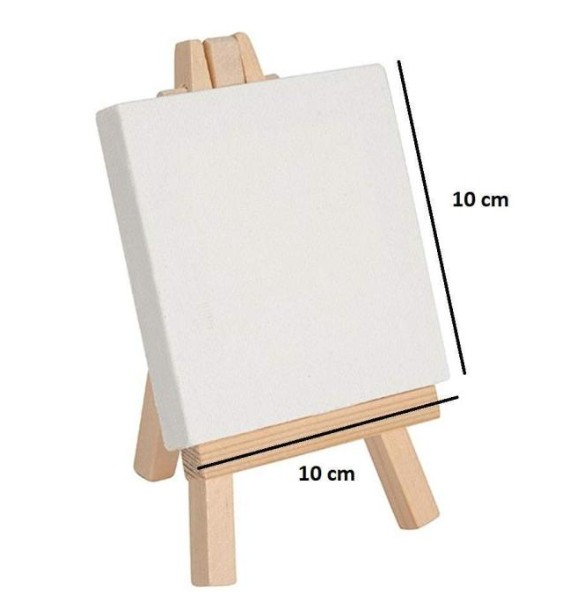Mini Easel With Canvas (12x16 CM) By Mitrata